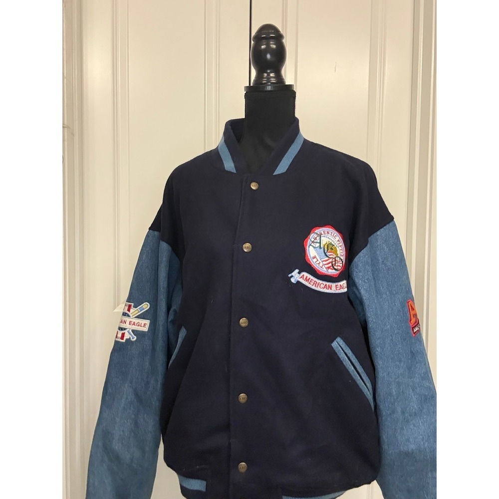 Vintage American Eagle‎ Outfitters Varsity Jacket Embroidered streetwear Large